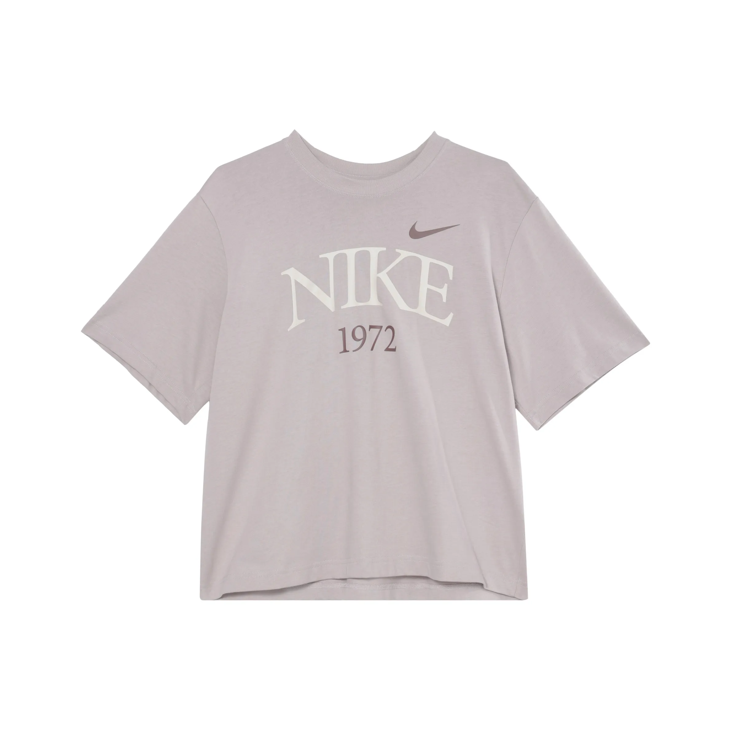 Nike Sportswear Classics Рукав с оборванным плечом T-рубашка Женская Серый Фиолетовый