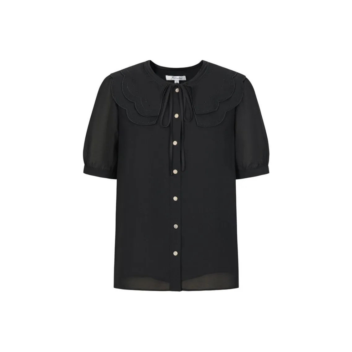 JZ. ANNAKRO Рубашка Женская Без рисунка Черная