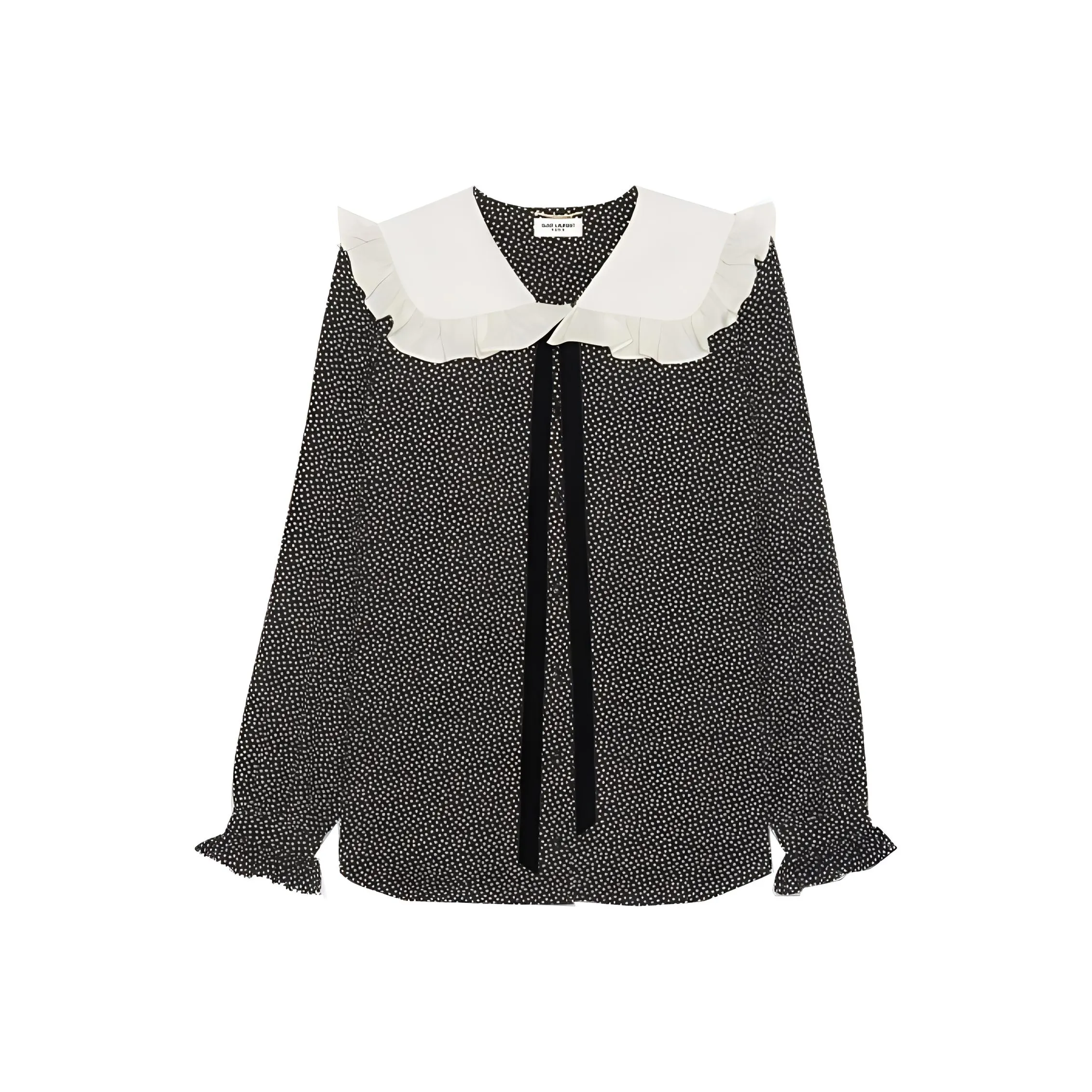 SAINT LAURENT Peter Pan collar Polka dot Blouse