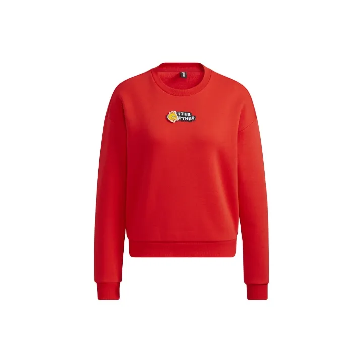 ADIDAS NEO Улица Сезам Co Branded В избранном Красный Женские Свитшоты