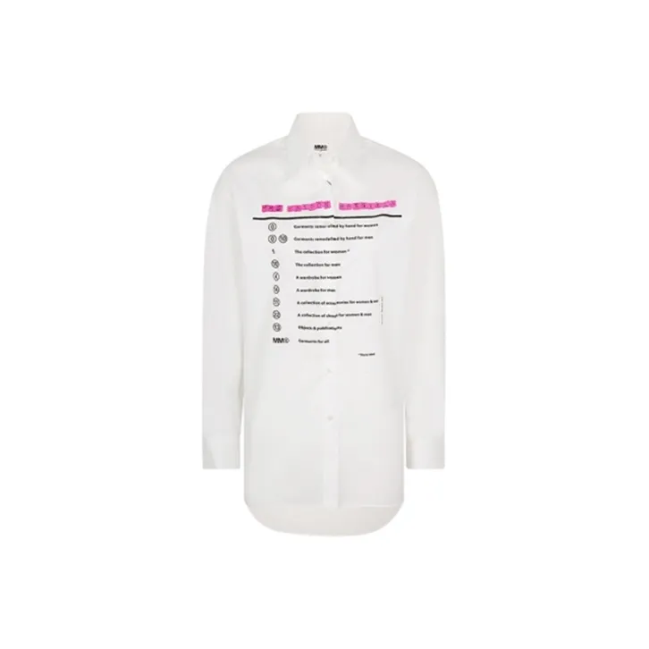 MM6 Maison Margiela совместная линия Рубашка Женская Белая