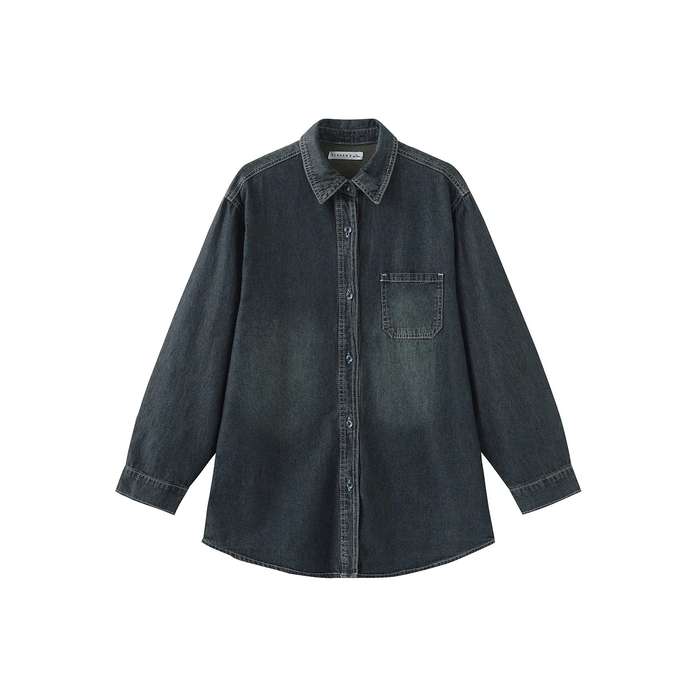 DEBRAND Рубашка Женская Темно-синяя