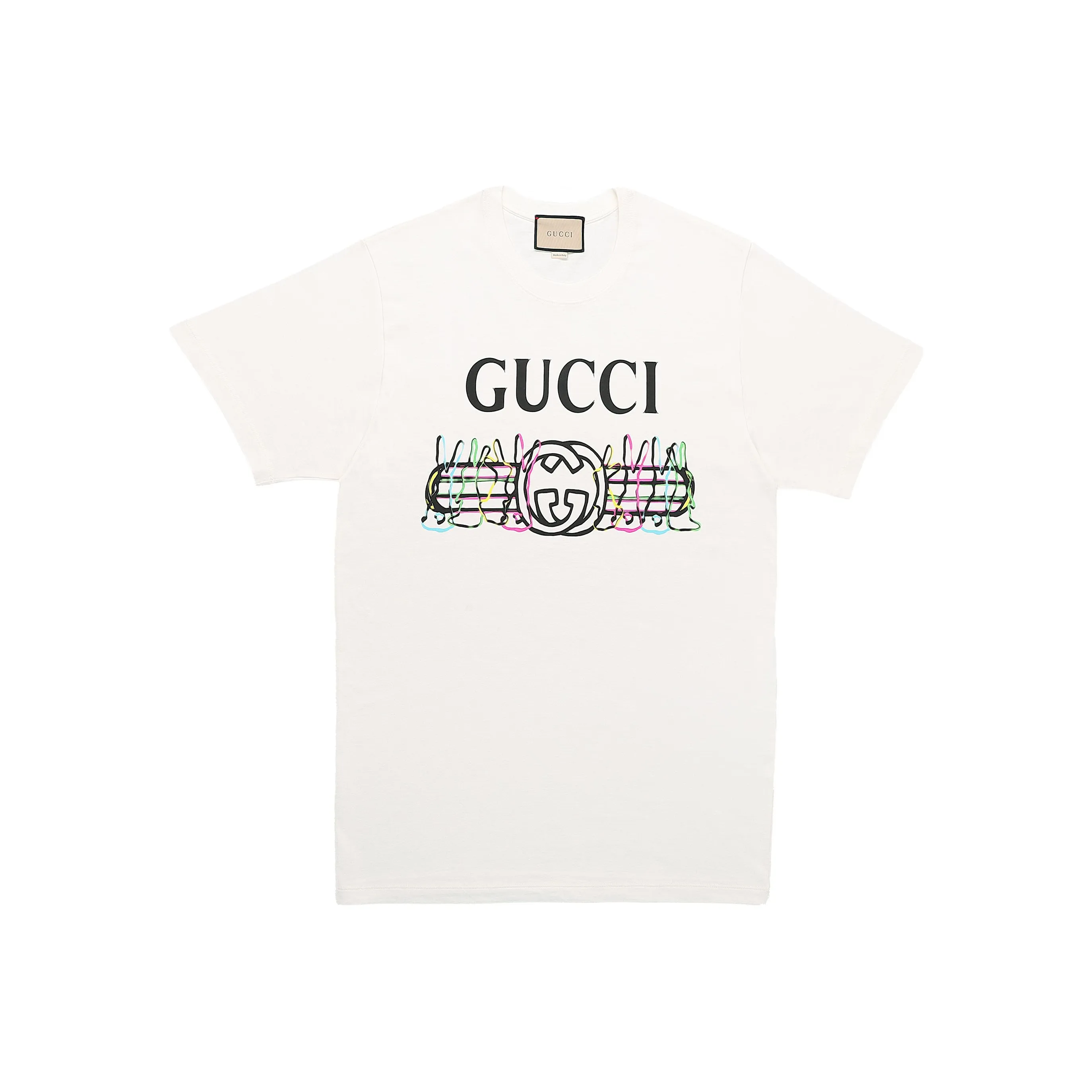 GUCCI Logo Bunny print T shirt