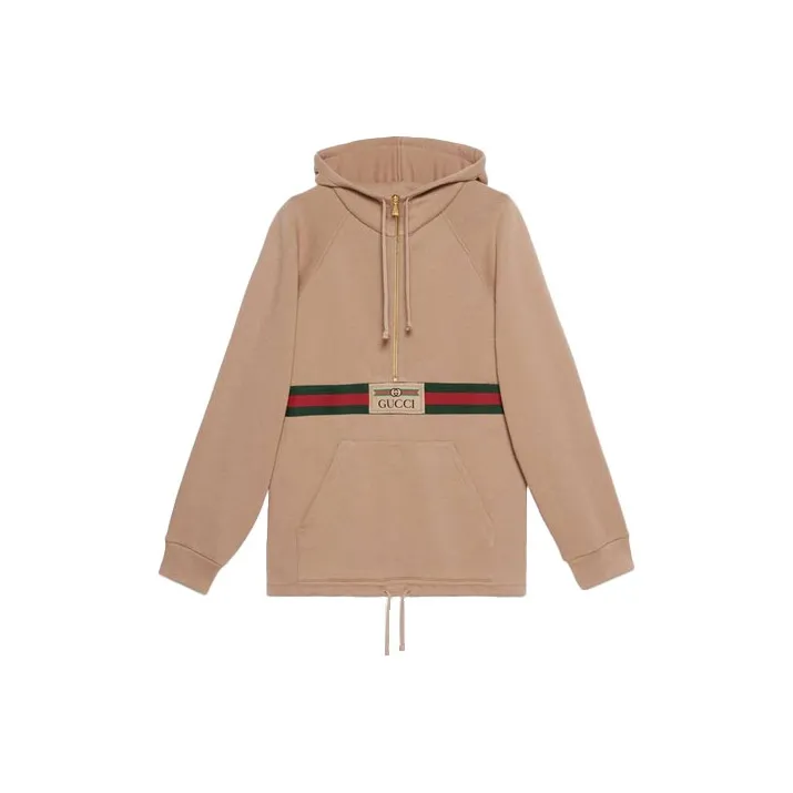 GUCCI Web-stripe Cotton Hoodie