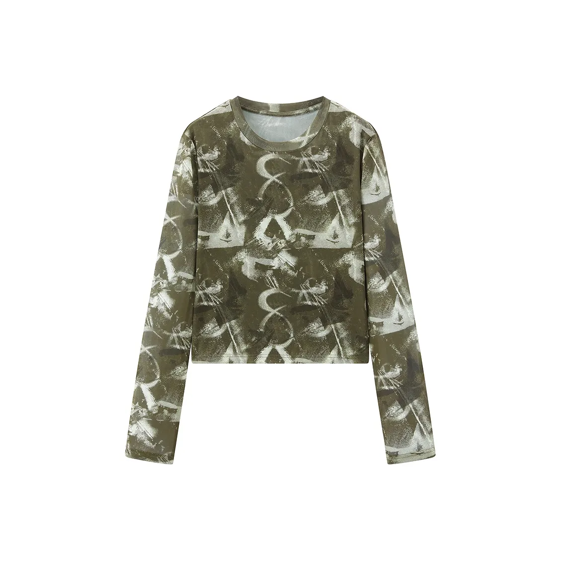 PEACEBIRD T-Shirt Женская Черепаховый Зеленый