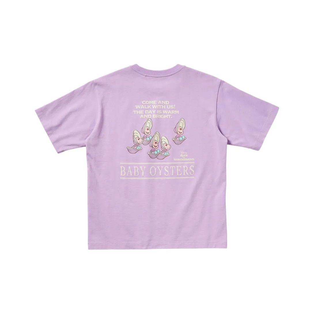 UNIQLO Светло-синий Фиолетовый Женские Футболки