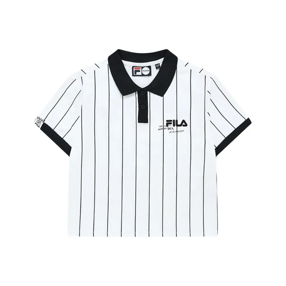 FILA FUSION BASEBALL Series Polo Shirt Women's White