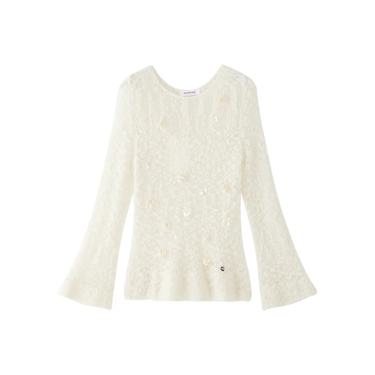 YANGZHIDAO Sweater Women's Cream White