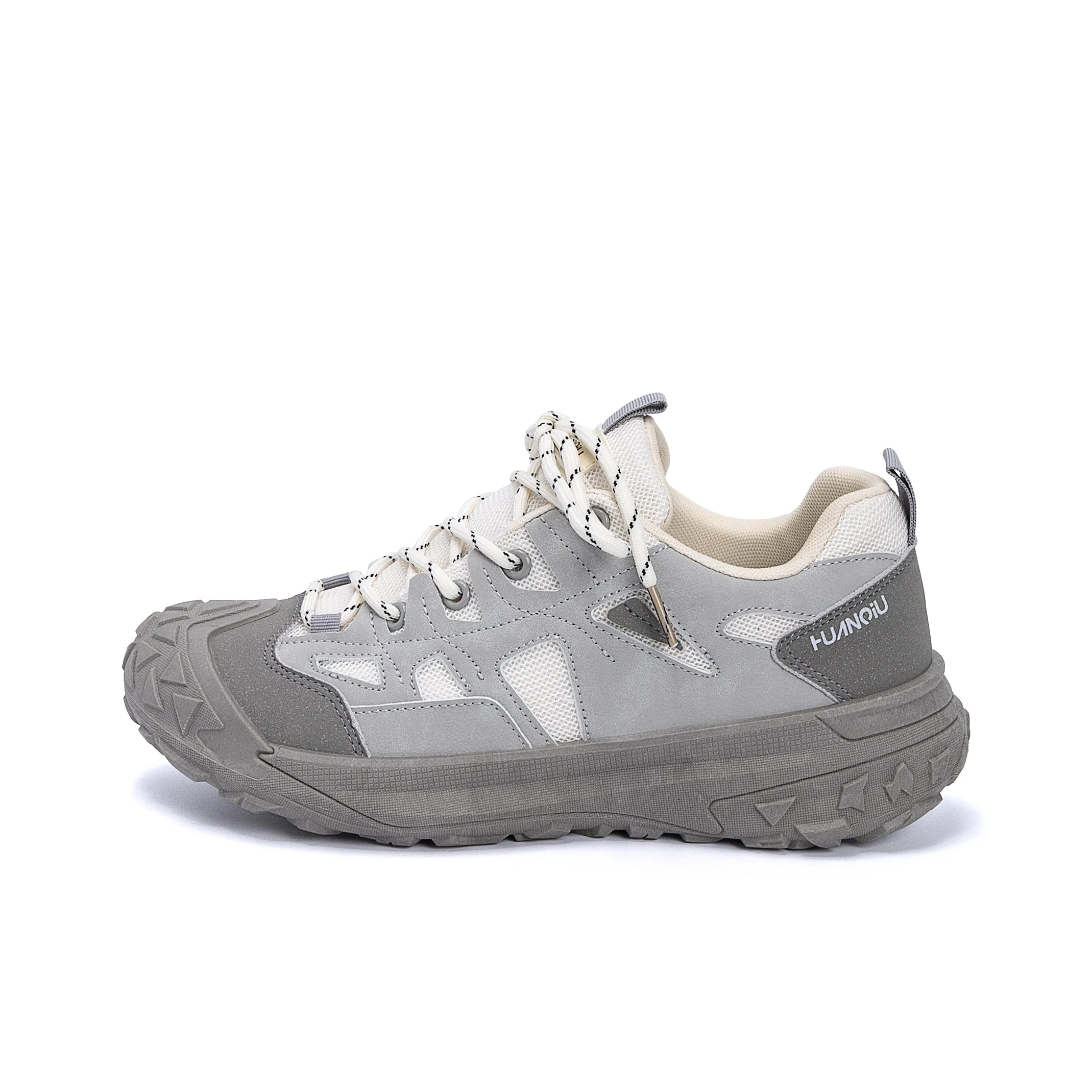 HUANQIU Устойчивость к истиранию Повышение высоты Низкий верх Альпинистская обувь Мужская Бежево-серый