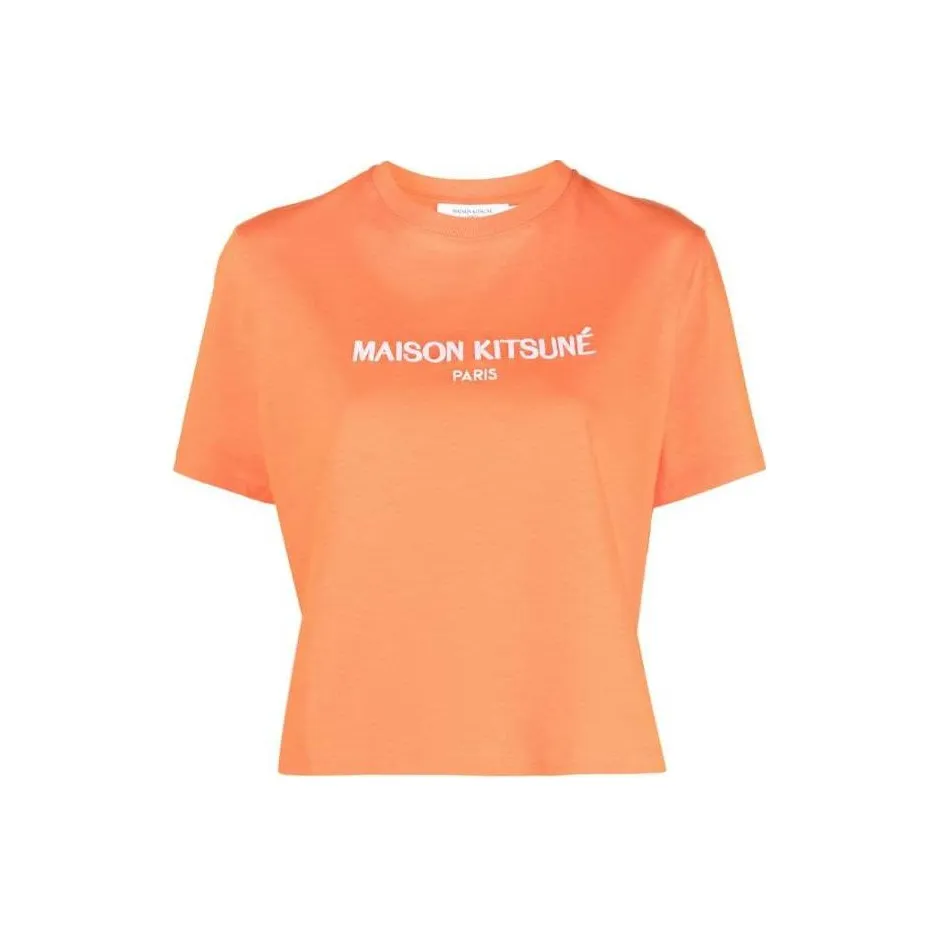 Maison Kitsune Апельсиновые Женские Футболки