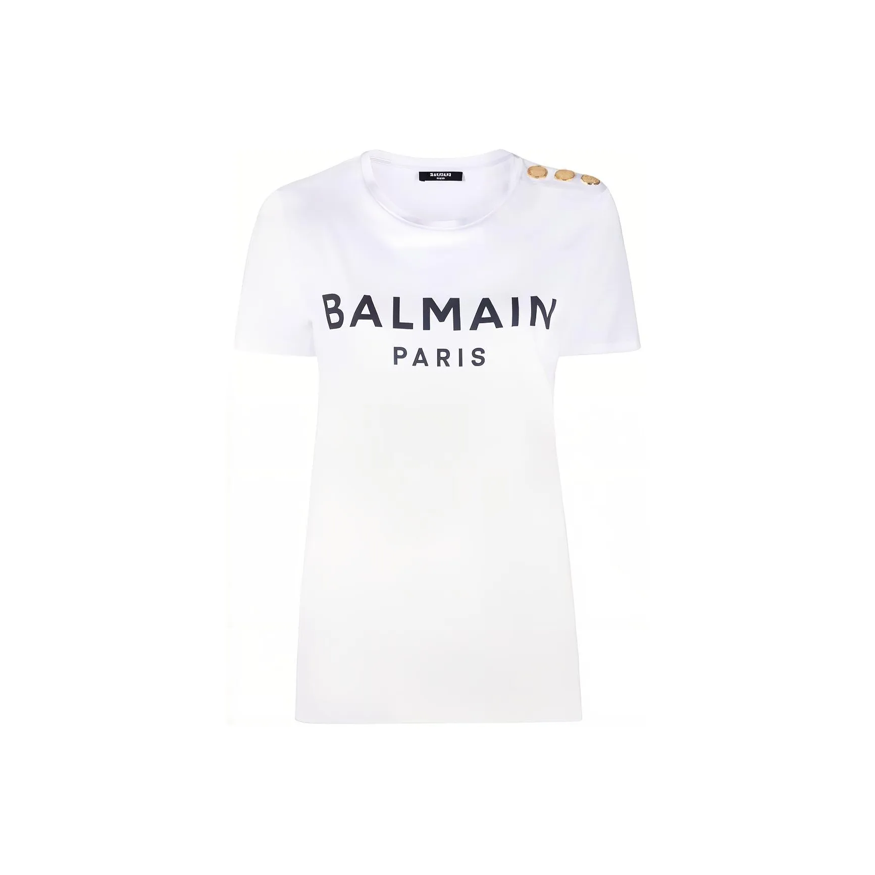 BALMAIN Logo Printed Crewneck T Shirt