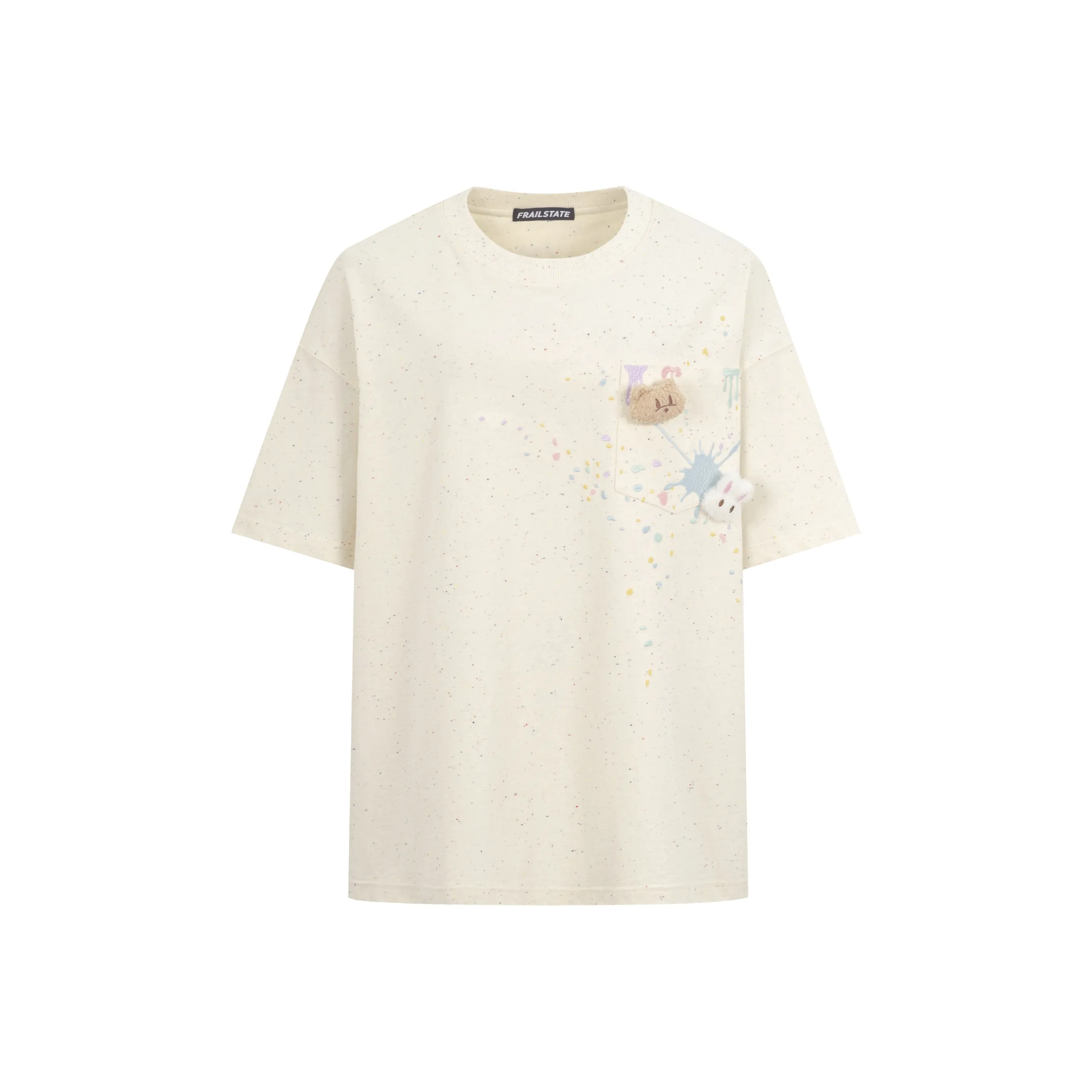 FRAIL STATE 2025 Spring Summer T Shirt Women's Beige Yellow