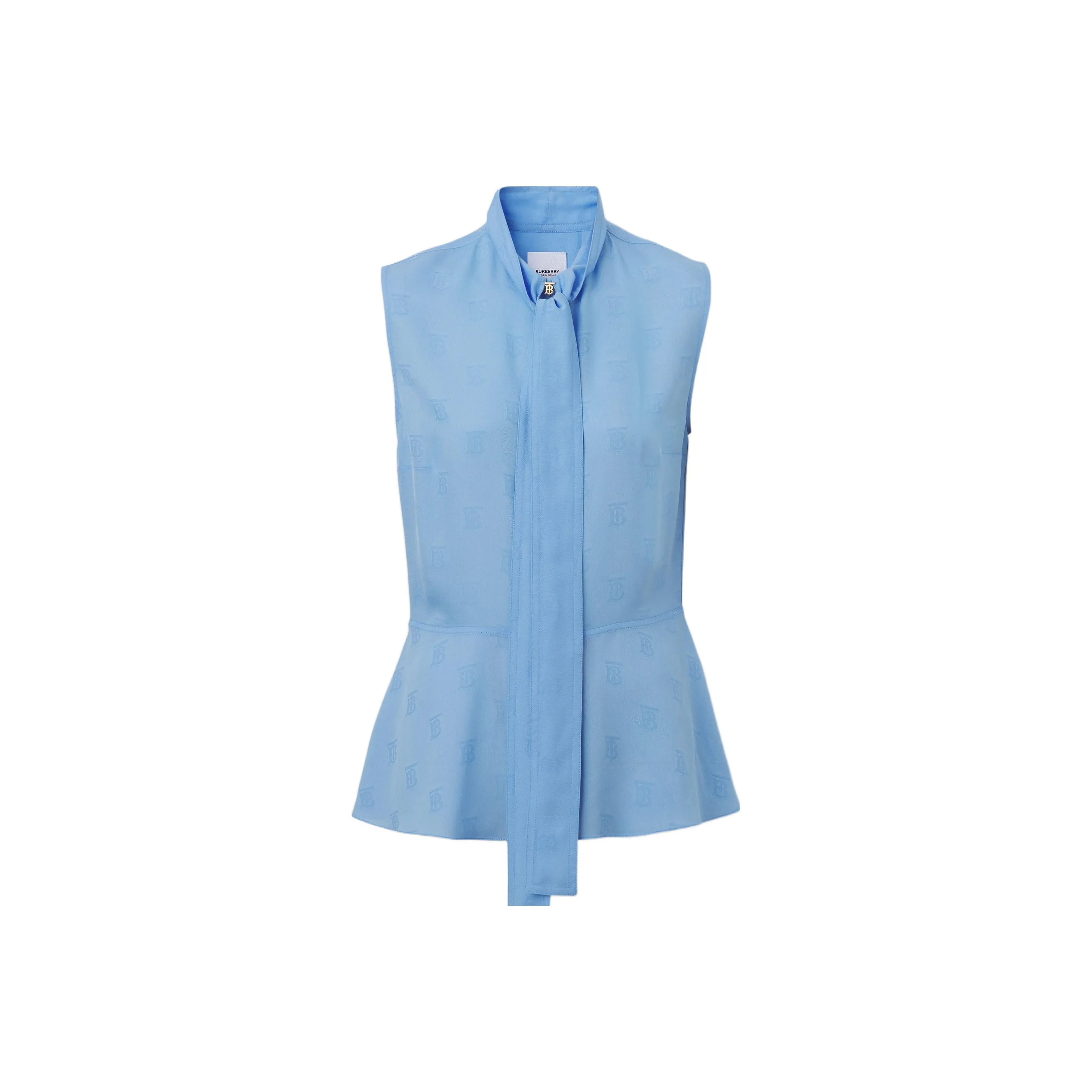 Burberry Logo-jacquard Pussy-bow Blouse