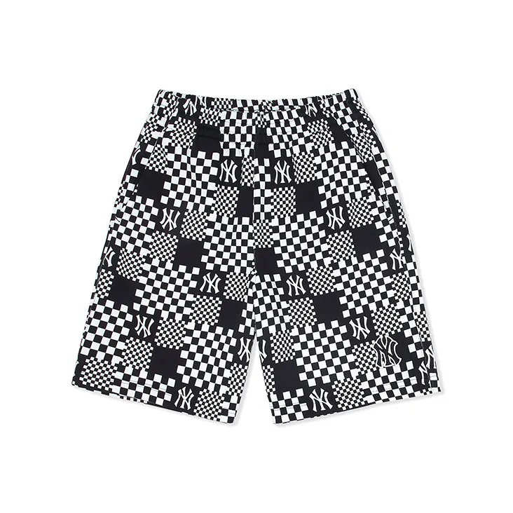 MLB Checkerboard New York Yankees Casual Shorts Unisex Charcoal Gray