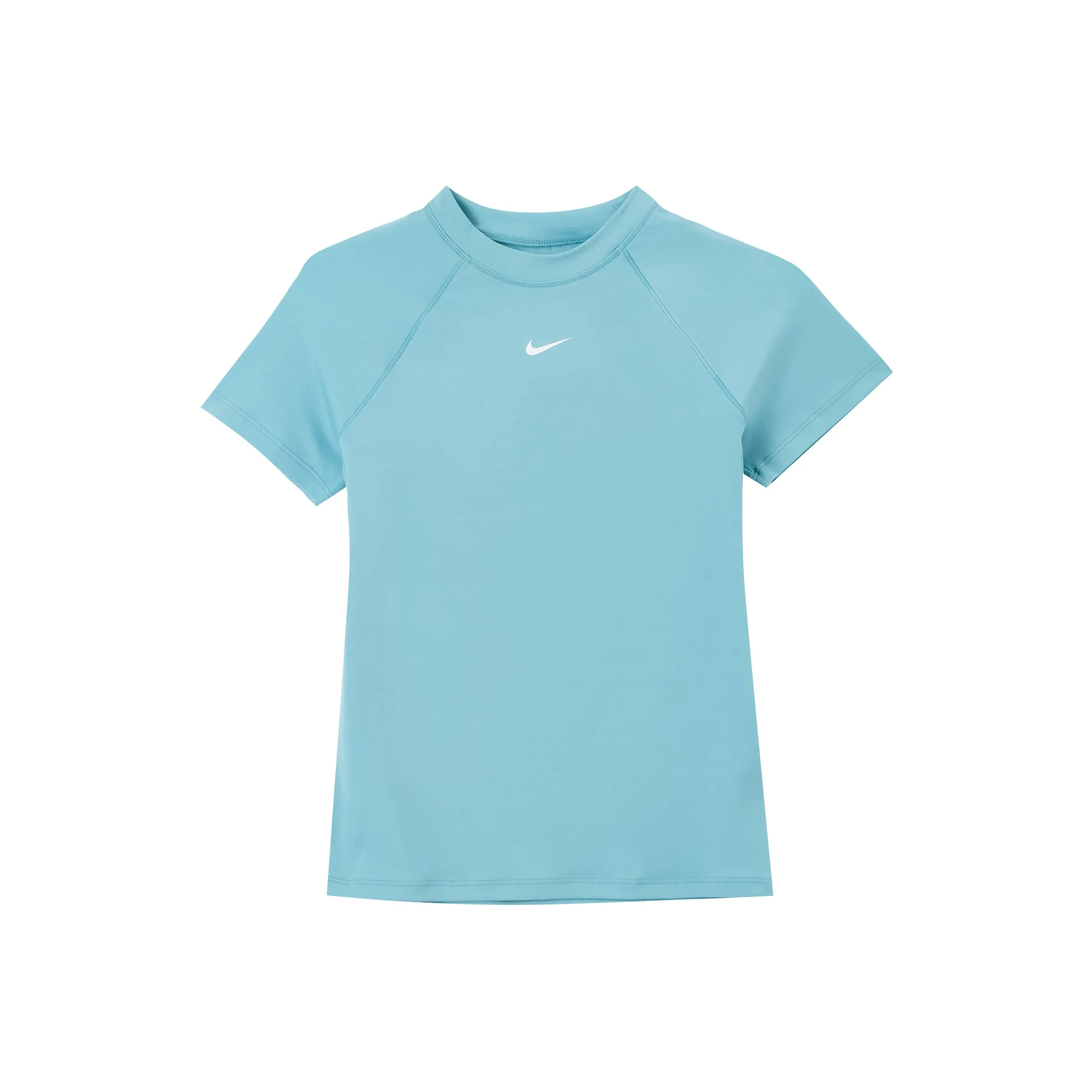 Nike Pro Raglan Sleeve T Shirt Women's Denim Blue Green/White