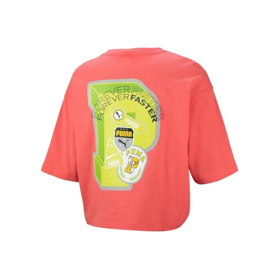 PUMA Сердце Красный Женские Футболки