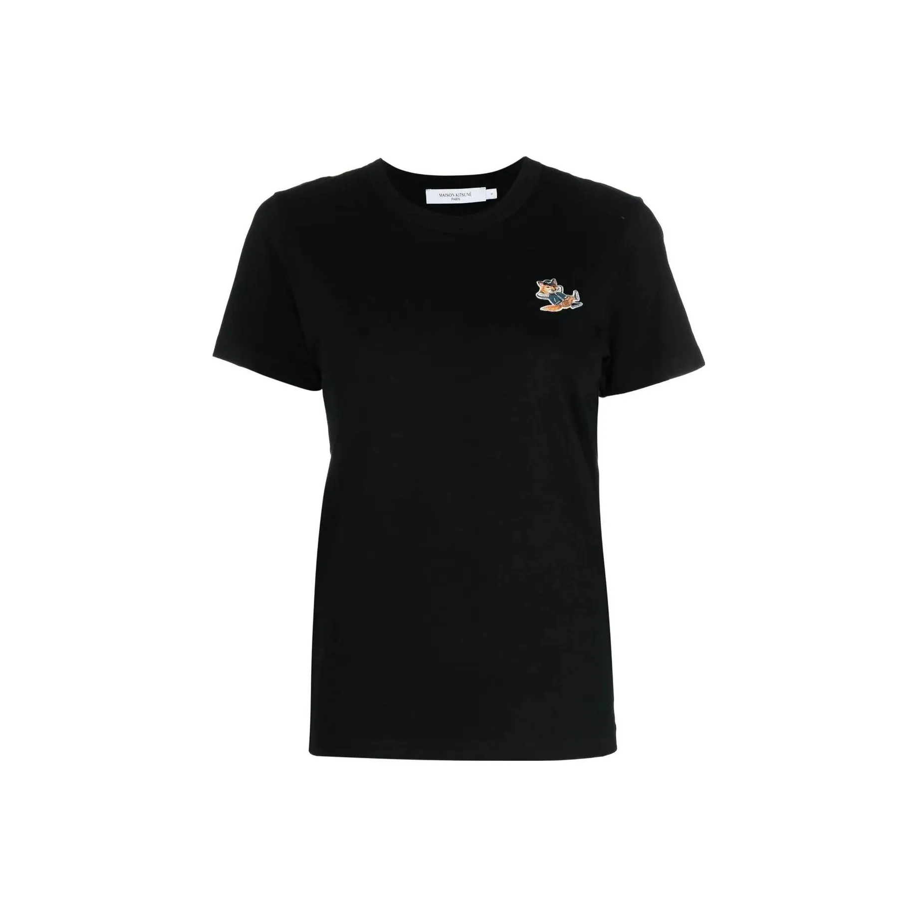 Maison Kitsune Dressed Fox Patch Classic Tee Shirt Black