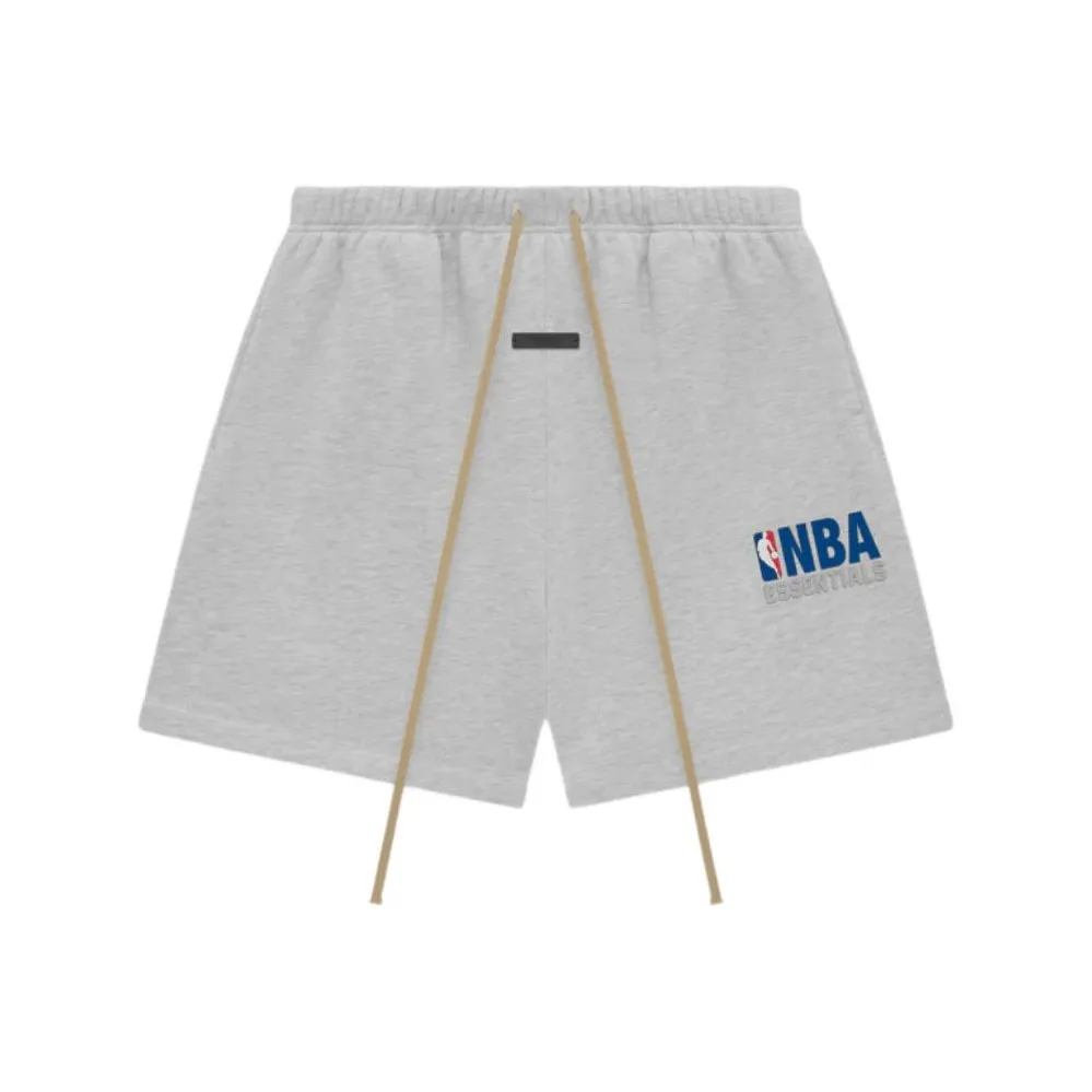 Fear Of God Essentials NBA Light Haze Gray Light Melange Men's Casual Shorts Fear Of God Essentials NBA Светло-туманно-серый Светло-меланжевый Мужские Повседневные Шорты