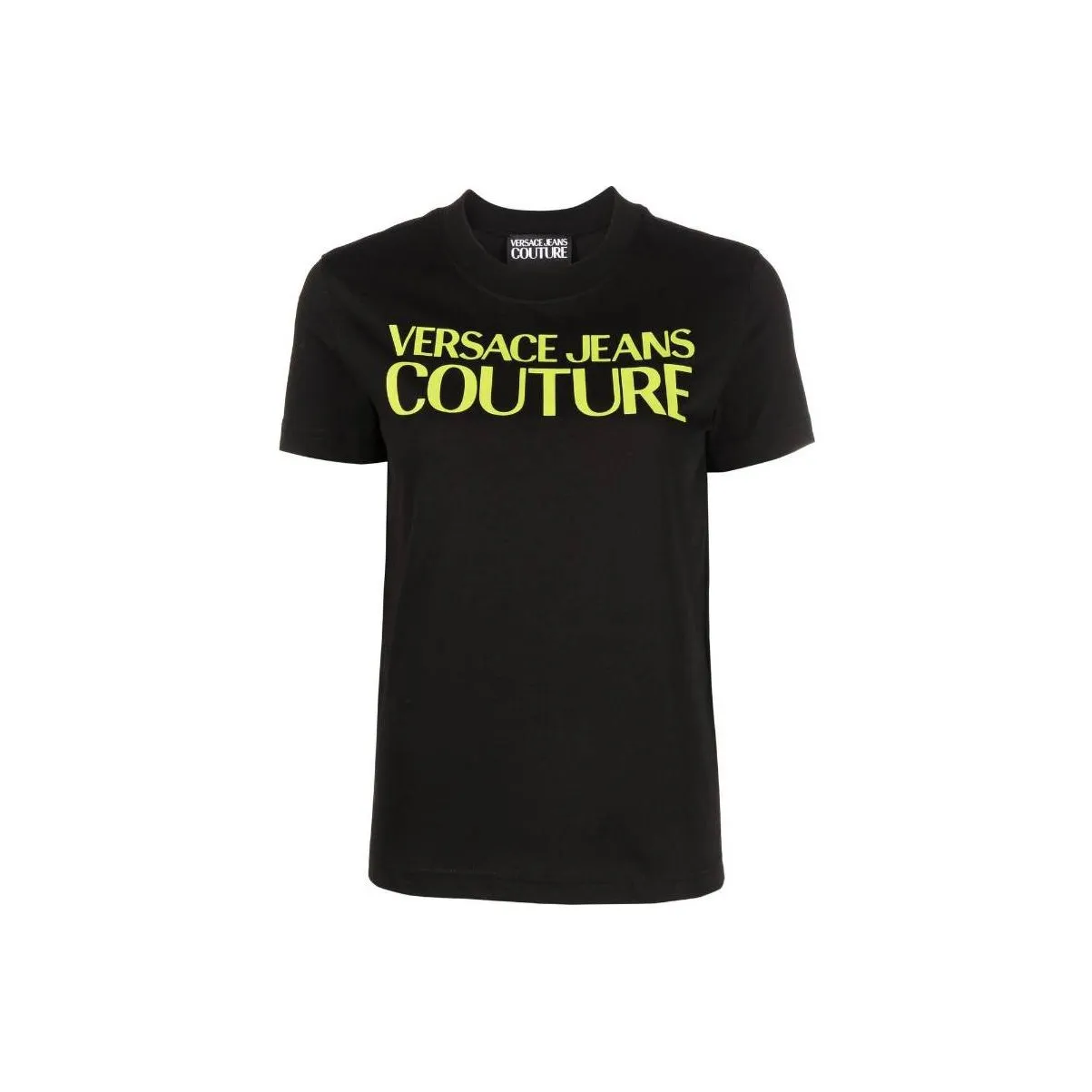 VERSACE JEANS Couture Glittery logo Cotton T shirt