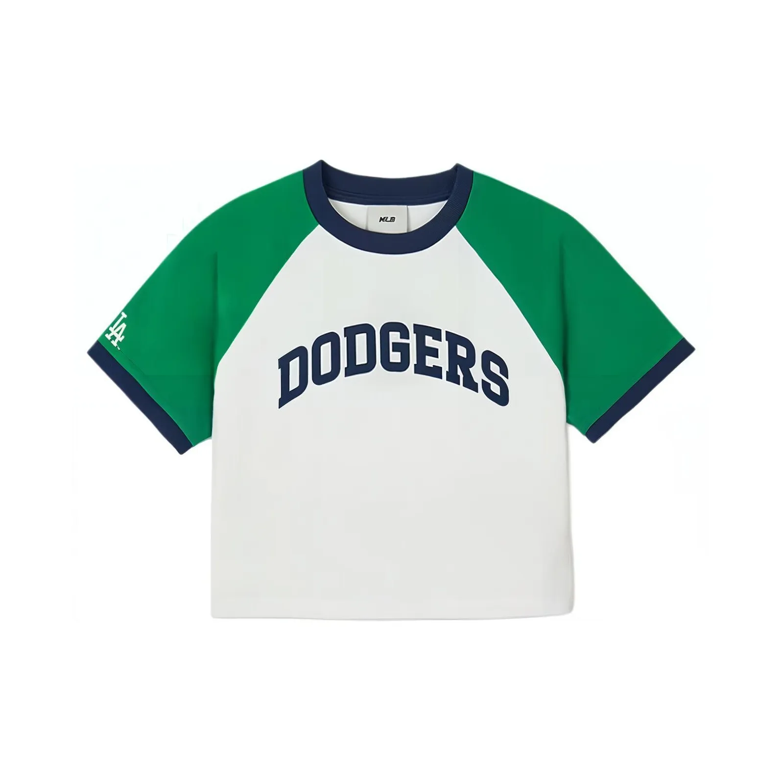 MLB Los Angeles Dodgers Raglan Sleeve T Shirt Women's Neon Green
