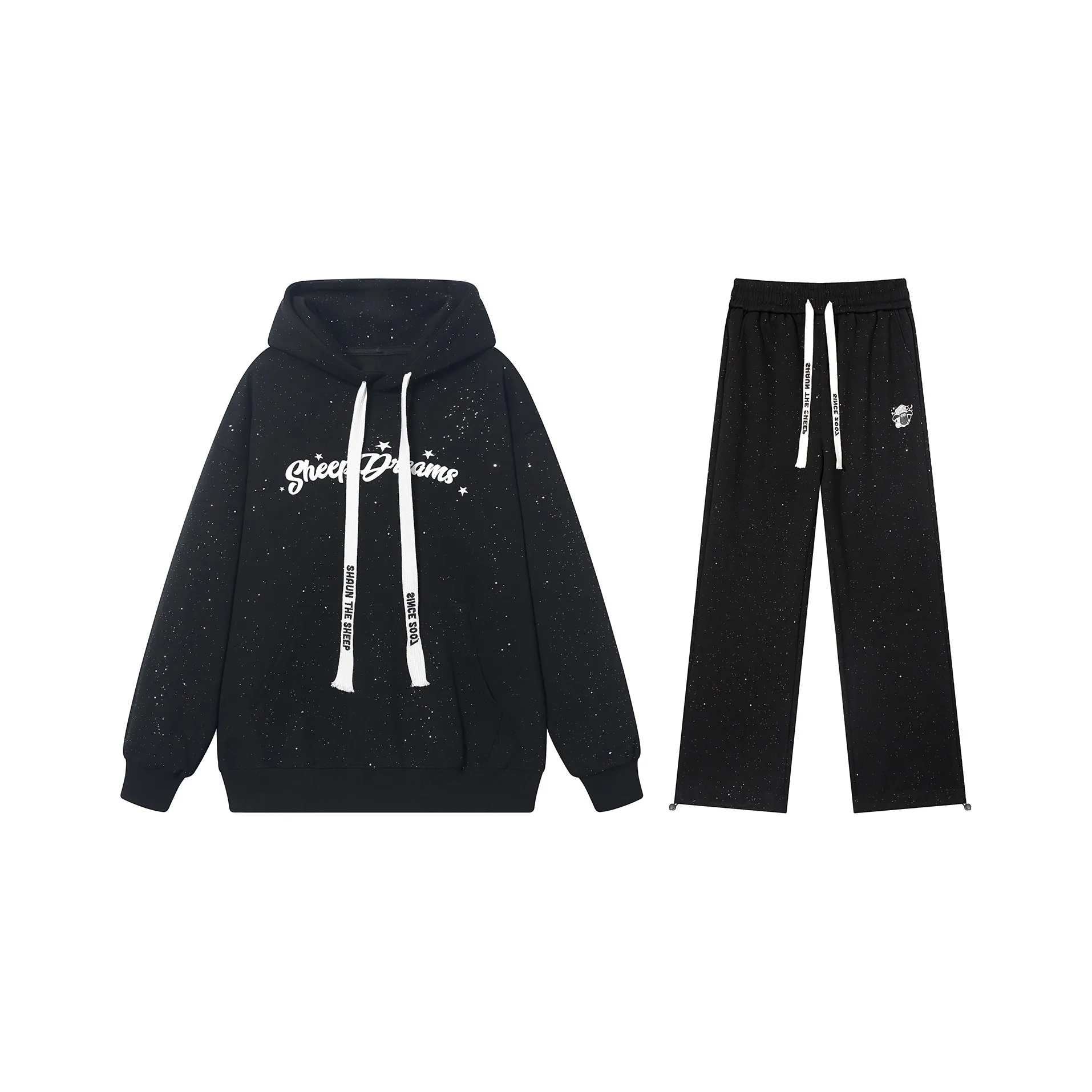 SHAUN THE SHEEP Sweatshirt Set Unisex Black