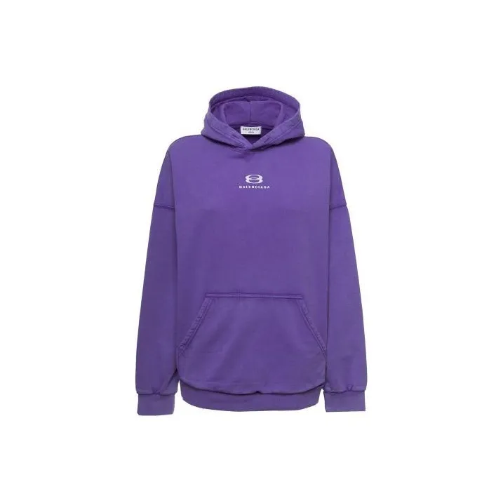 Balenciaga SS22 Свитшот Loose Fit Женский Фиолетовый