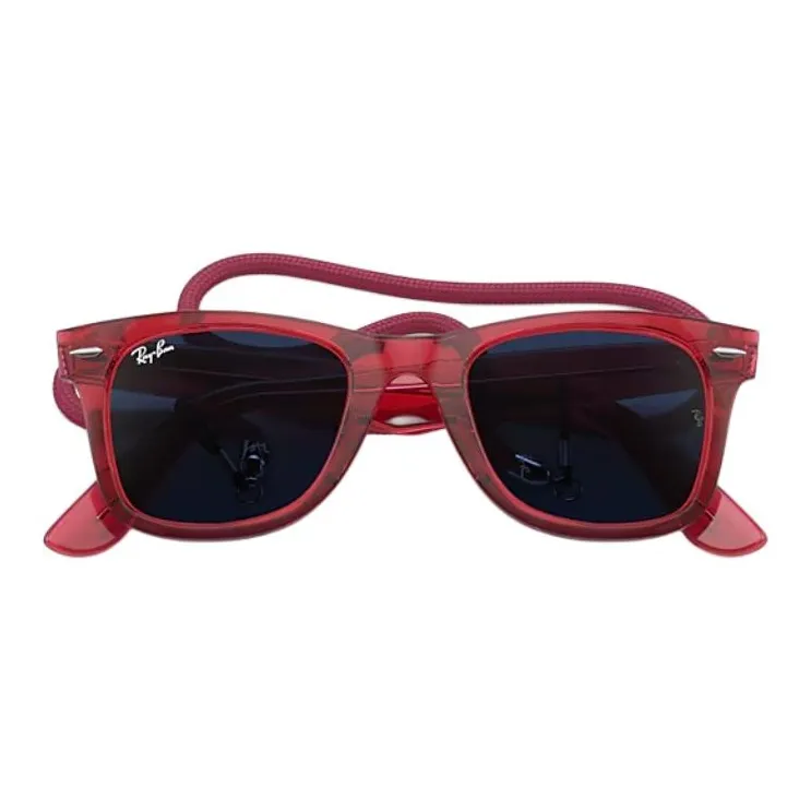 RayBan Ацетат Квадратные Солнцезащитные Очки Унисекс Красные