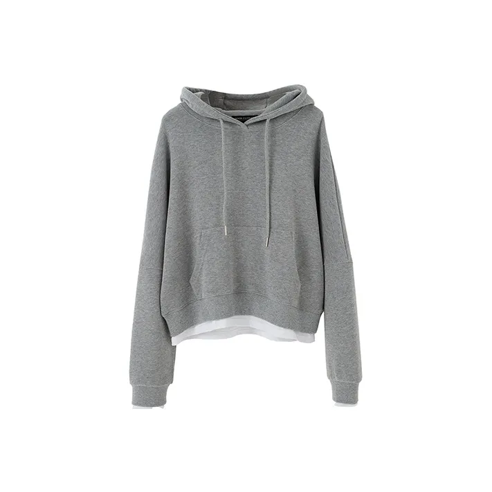 SOON FLOWER Толстовка Женская Серого цвета