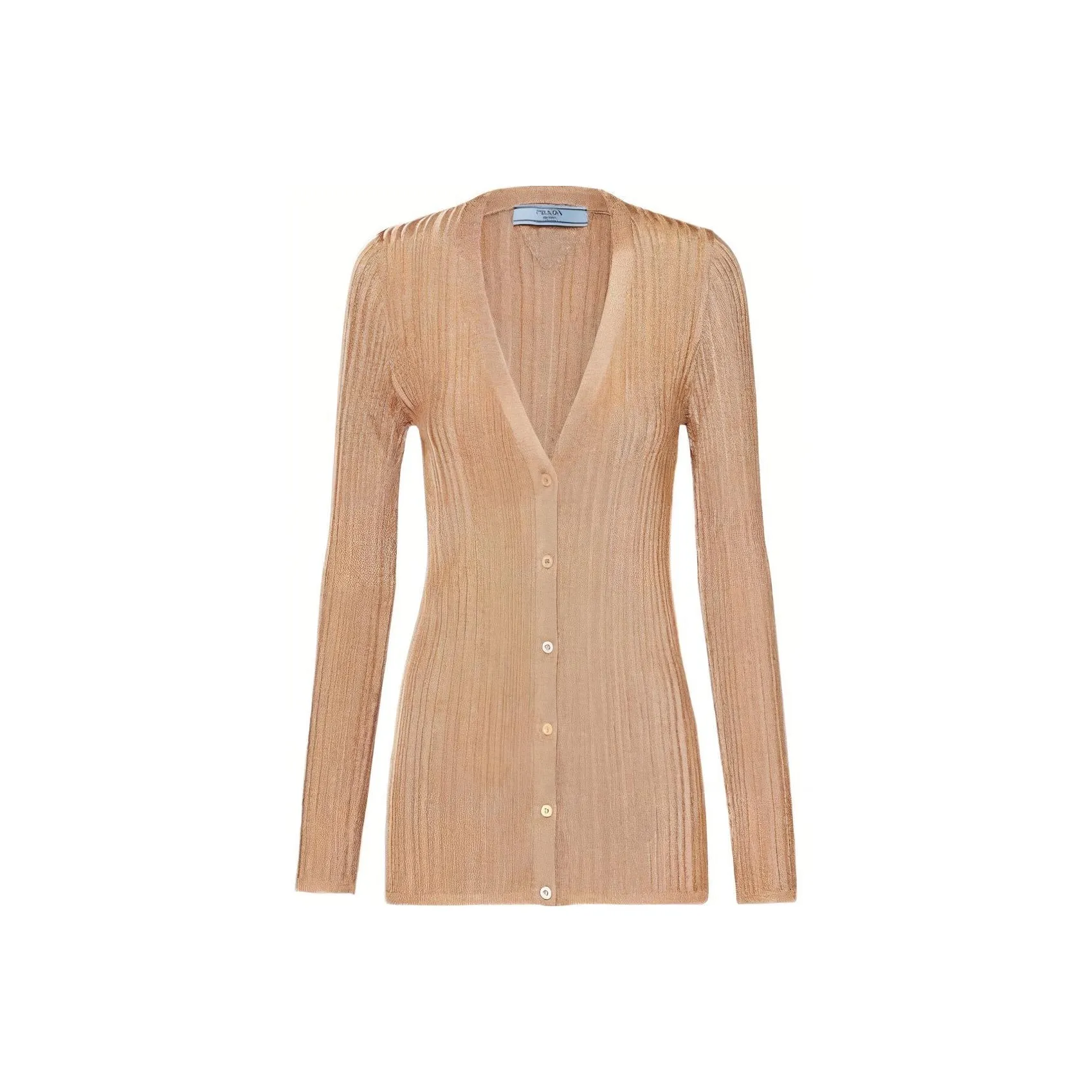 PRADA V neck Lamé Cardigan
