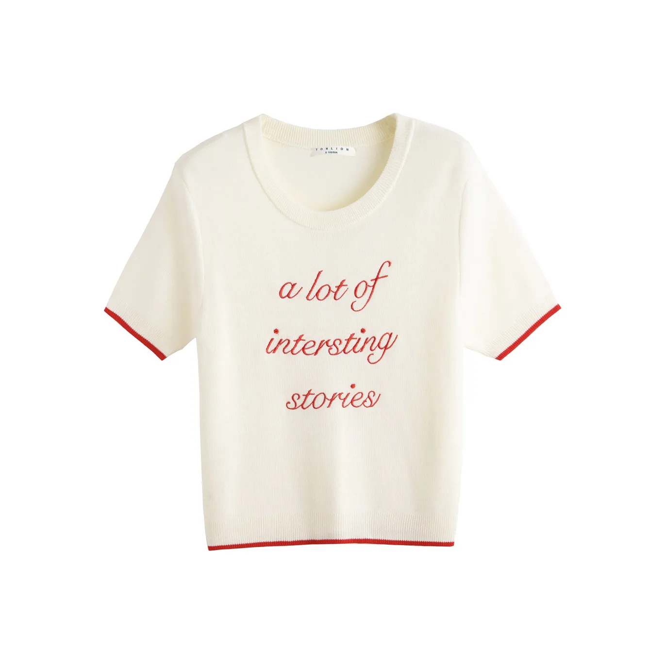 Tonlion Экрю Женские Футболки