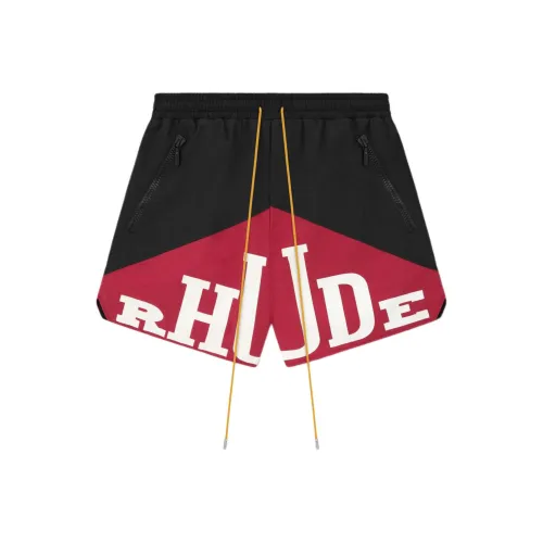 Rhude Черные и Каштановые Мужские Повседневные Шорты