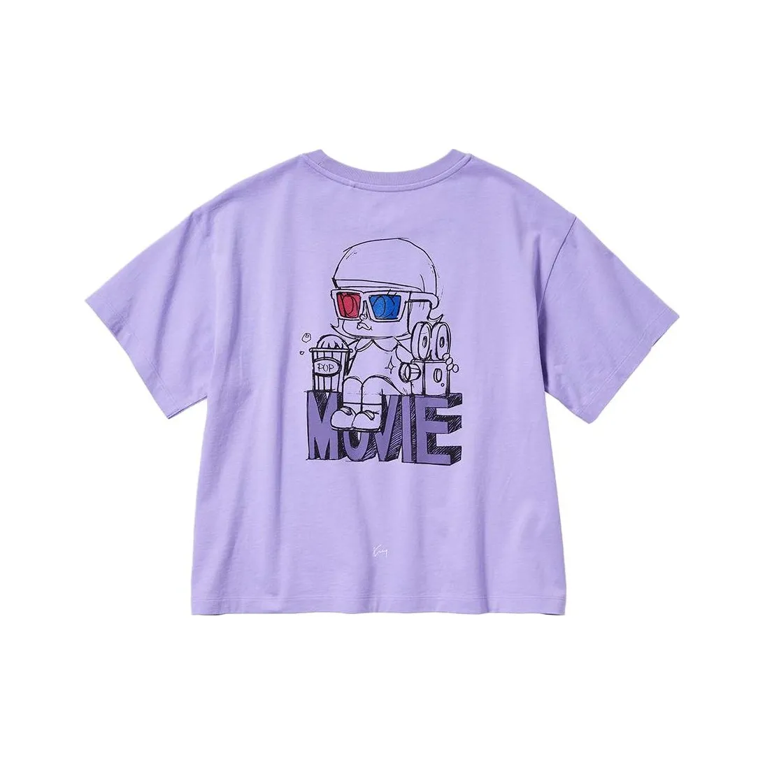 Pop Mart X UNIQLO POP MART Collaboration Edition T Shirts Women's Light Blue Purple