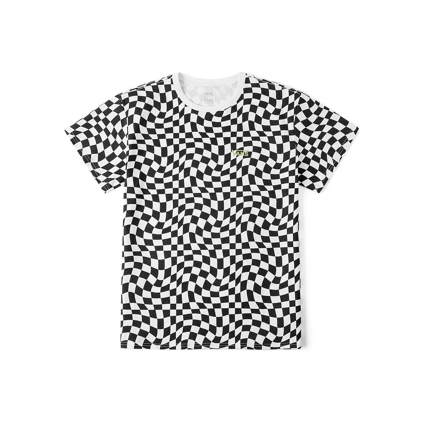 Vans Regular T-Shirt Women's Black White Checkerboard