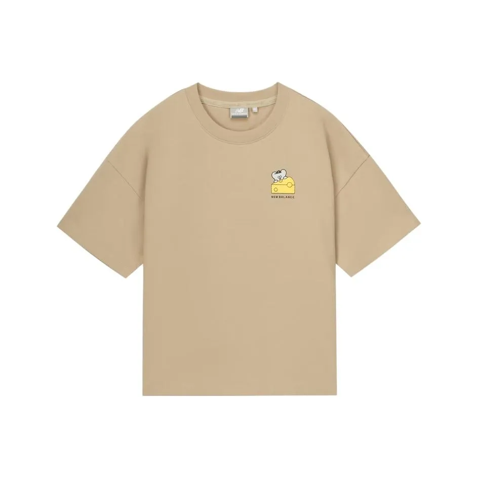 New Balance совместная брендированная футболка с рукавом-трубкой женская хаки