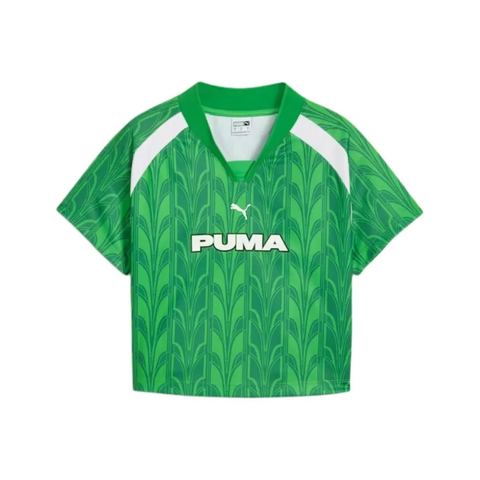 PUMA Playera De Fútbol Estilo Baby Tee Para Mujer