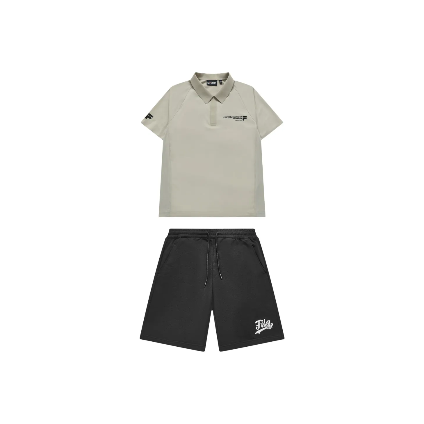 FILA FUSION Casual Sportswear Men's Jet Black/Bean Gray