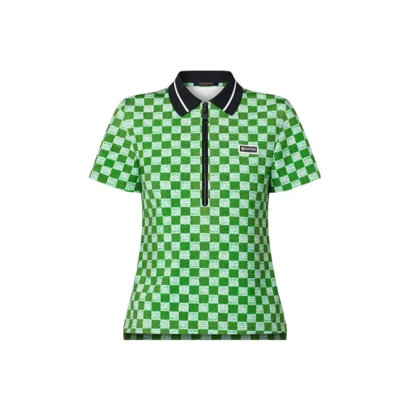 LOUIS VUITTON New Quarterly Products Of LV Polo Shirts Women's Green