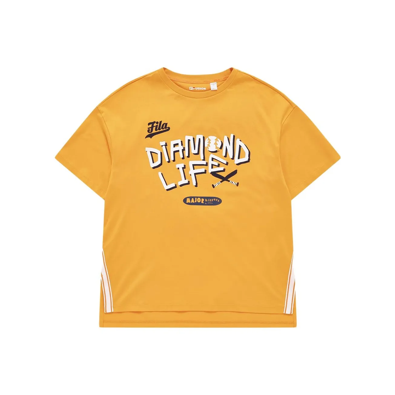 FILA FUSION BASEBALL Series T Shirt Women's Heat Orange
