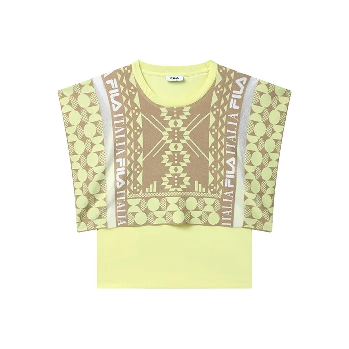 FILA Бирюзовый Желтый Женские Футболки