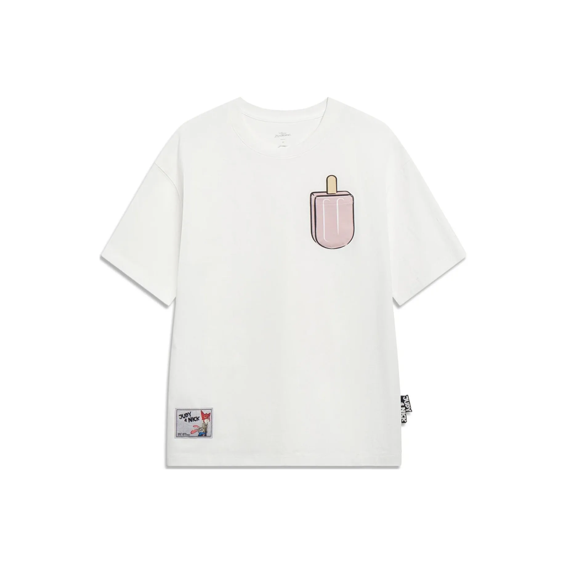 LiNing Disney Drop Shoulder Sleeve T Shirt Women's Ivory