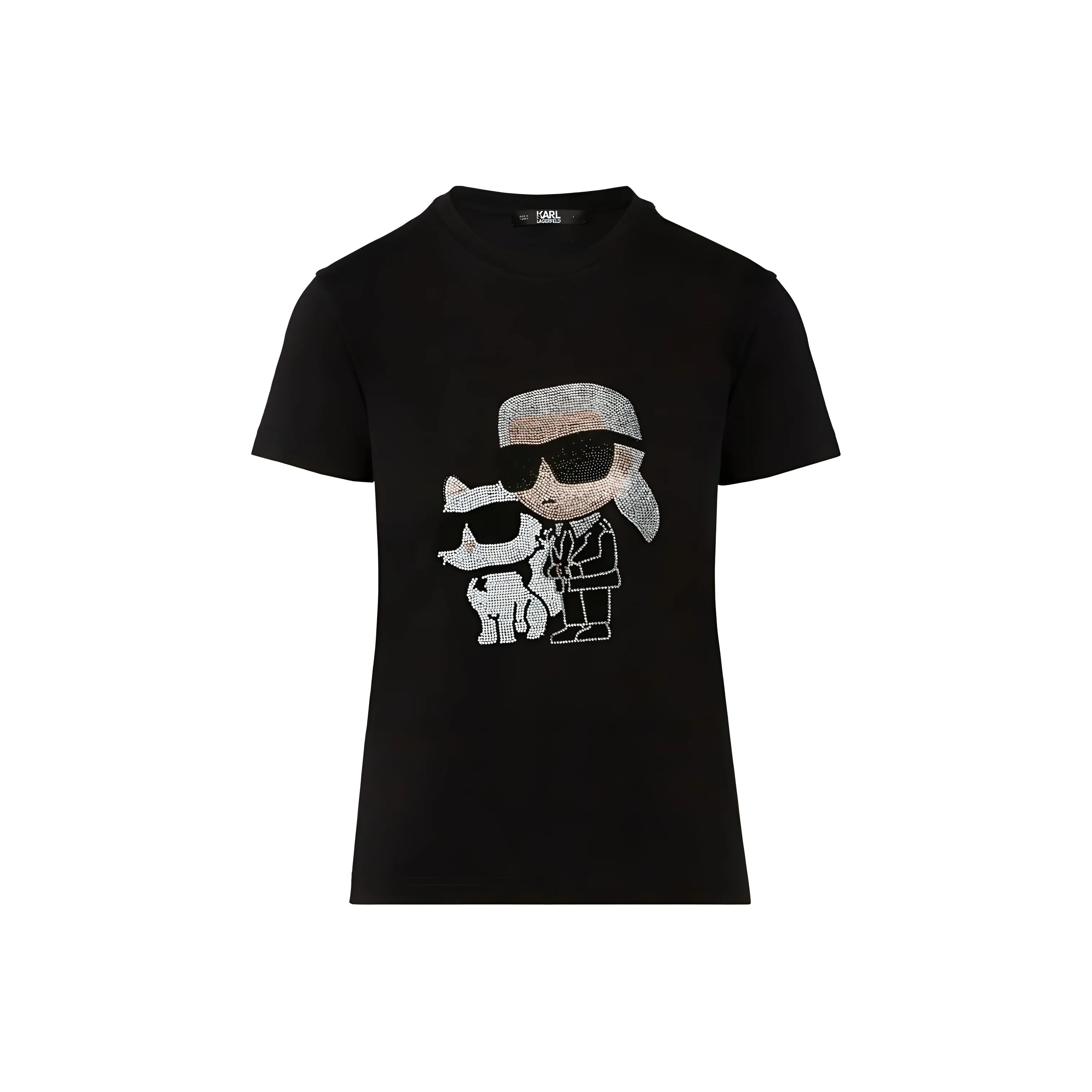 Karl Lagerfeld Ikon Rhinestone embellished T shirt