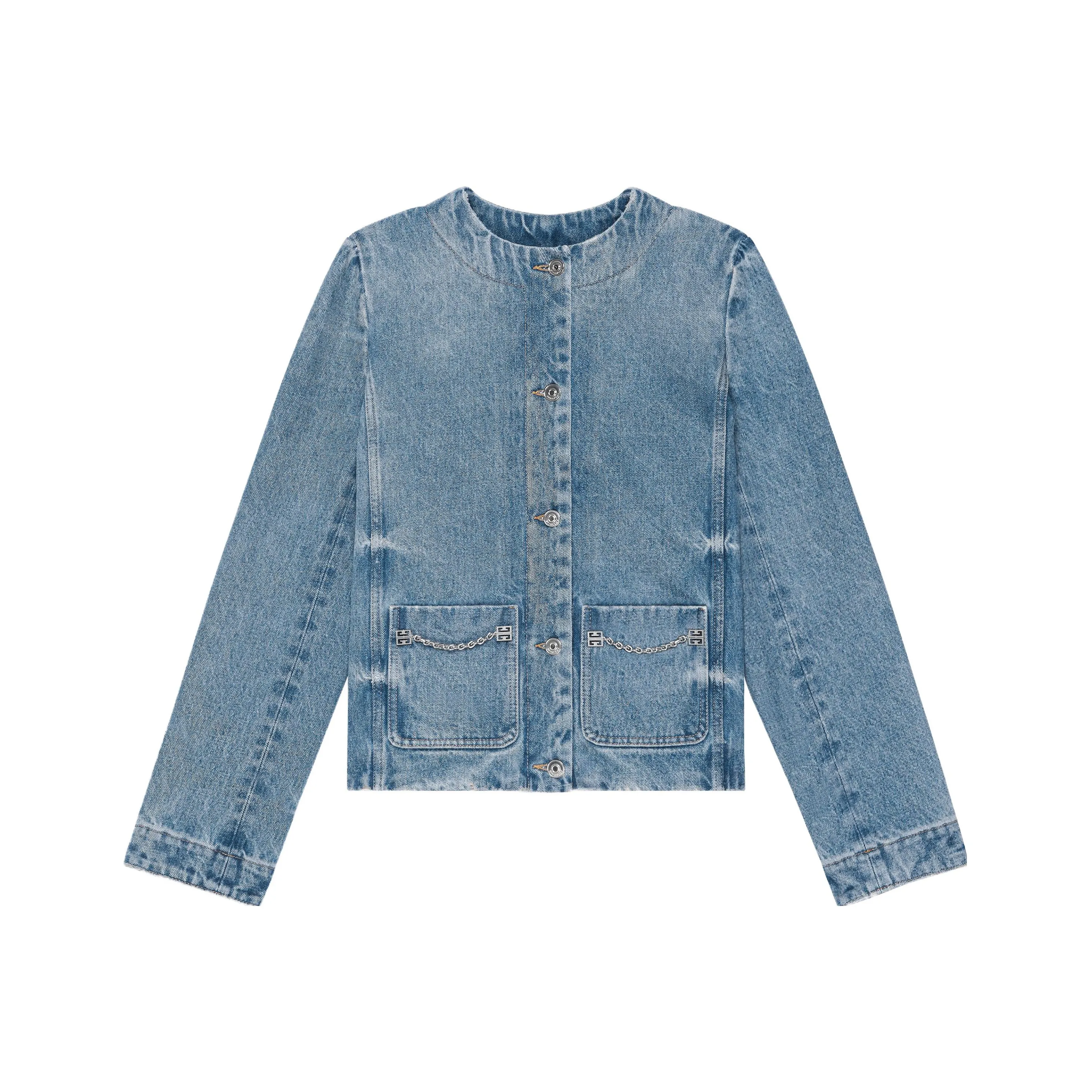 Givenchy Chain Detailed Denim Jacket