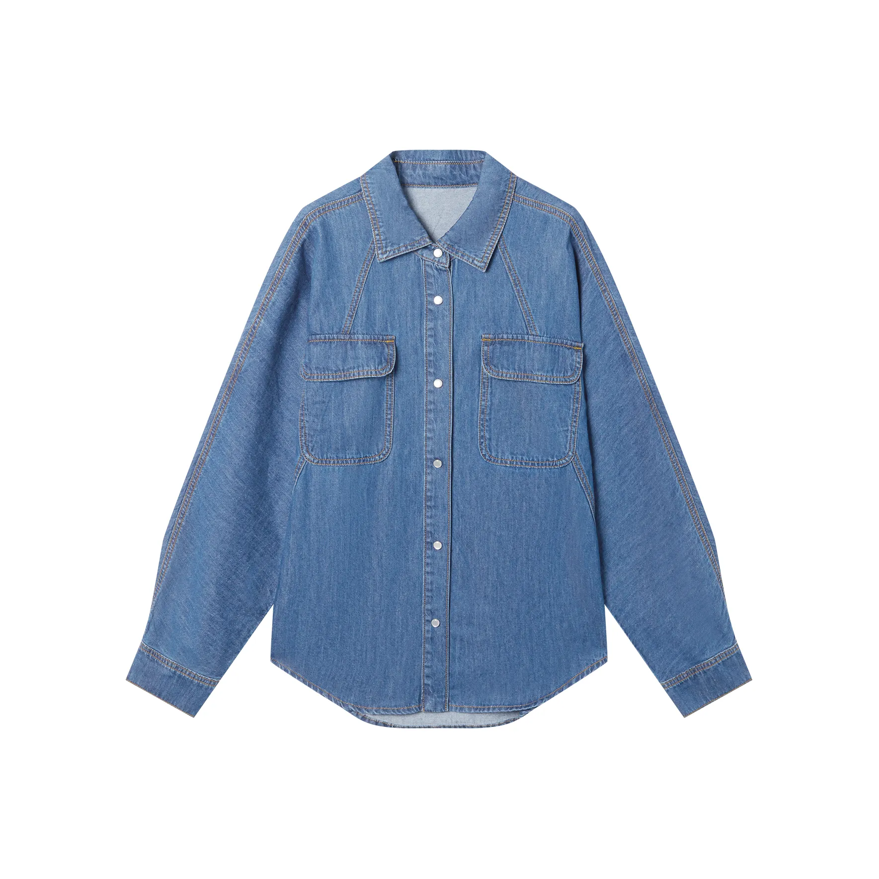 DIALOGUE Винтажный синий Женские Рубашки