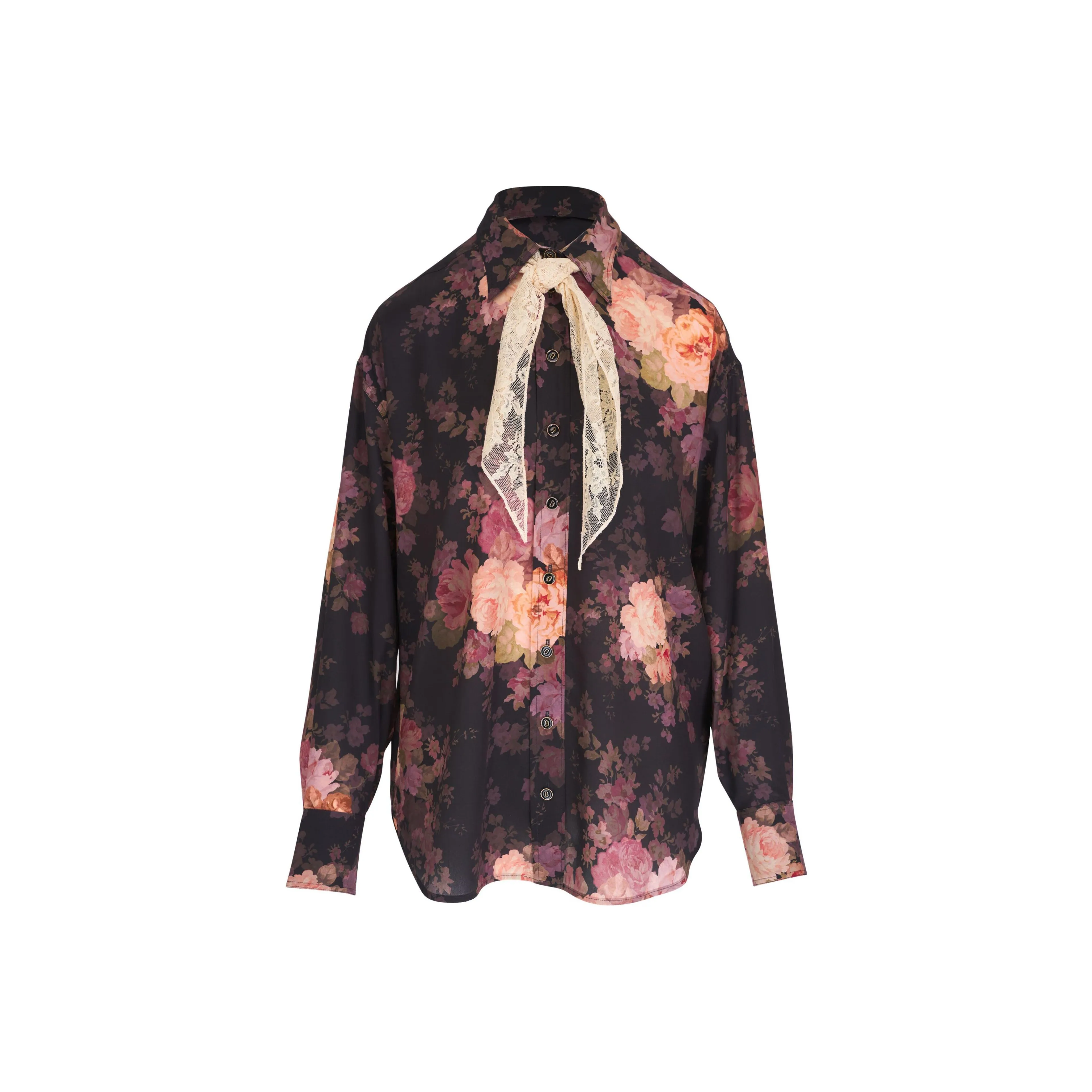 Zimmermann Illustration Lace Scarf Shirt