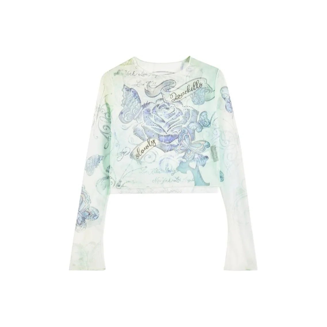 Ed Hardy T-Shirts Women's Olive Green