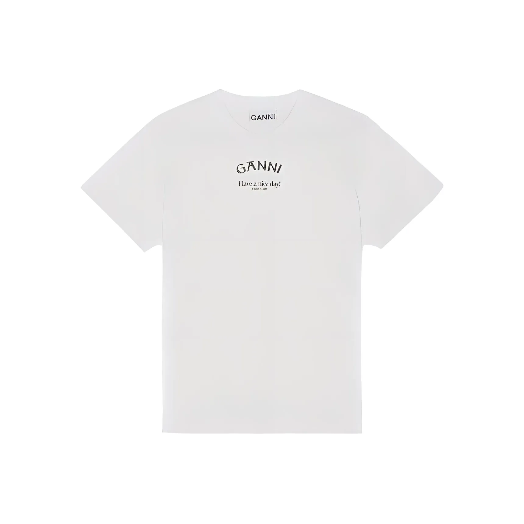 GANNI Logo print Organic Cotton T shirt