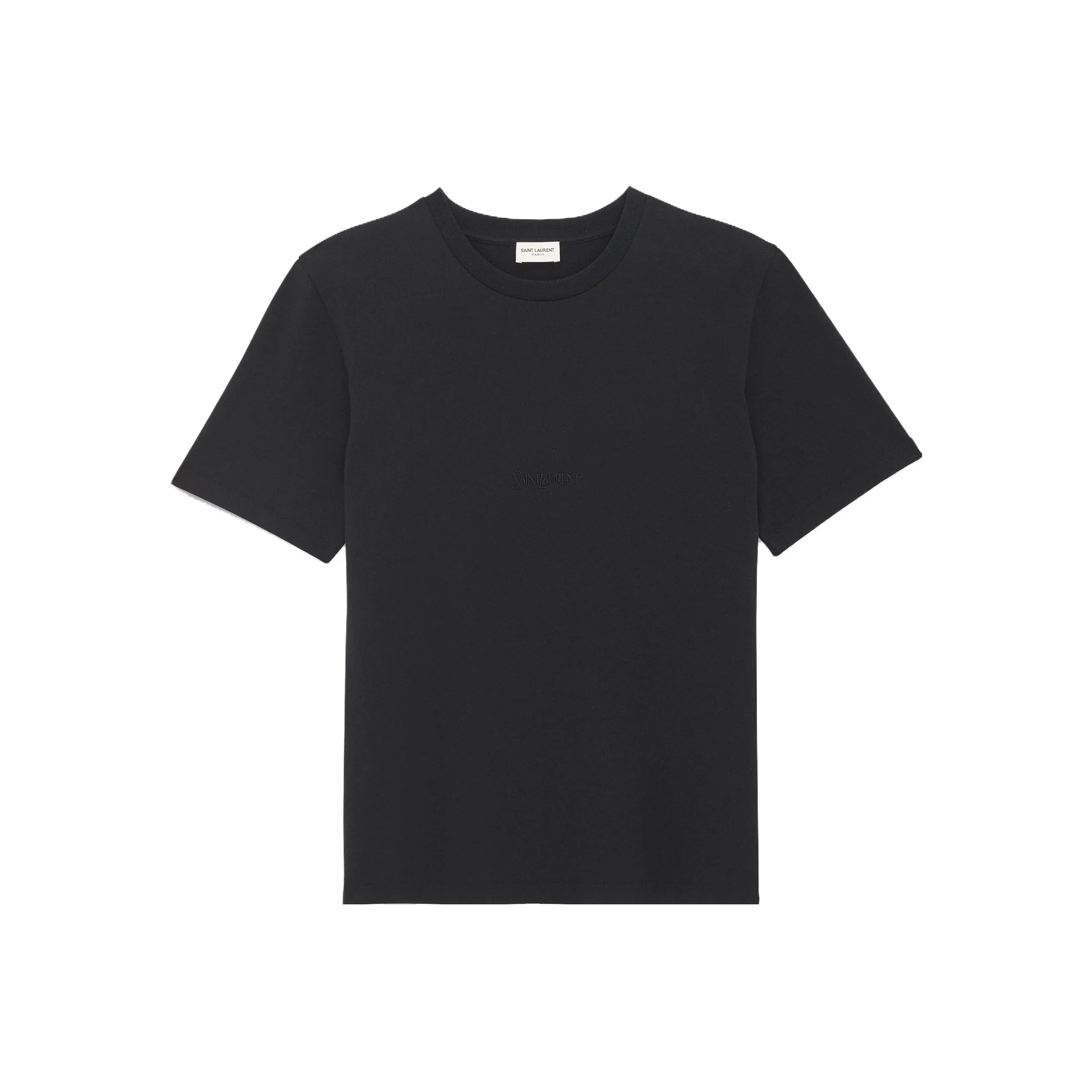 SAINT LAURENT Logo embroidered Cotton T shirt