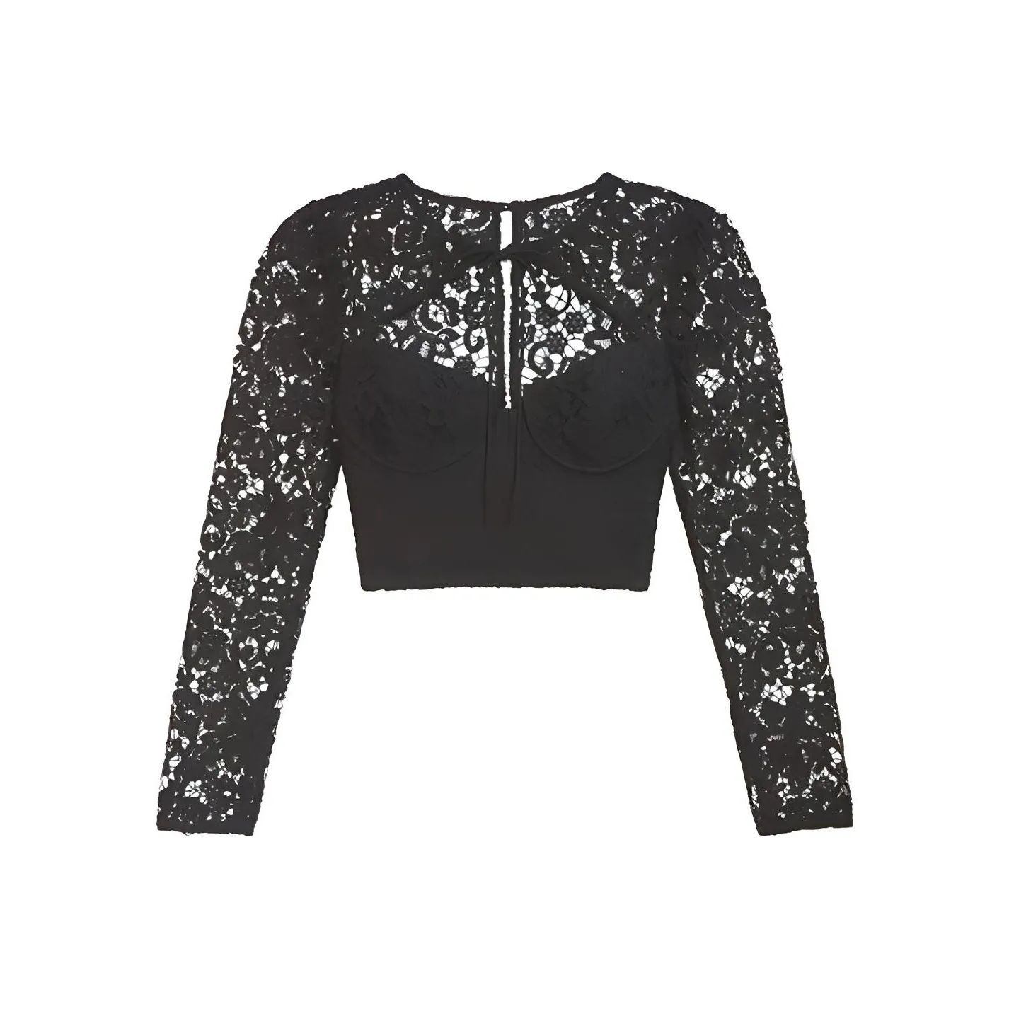 Self portrait Corded lace Crop Top