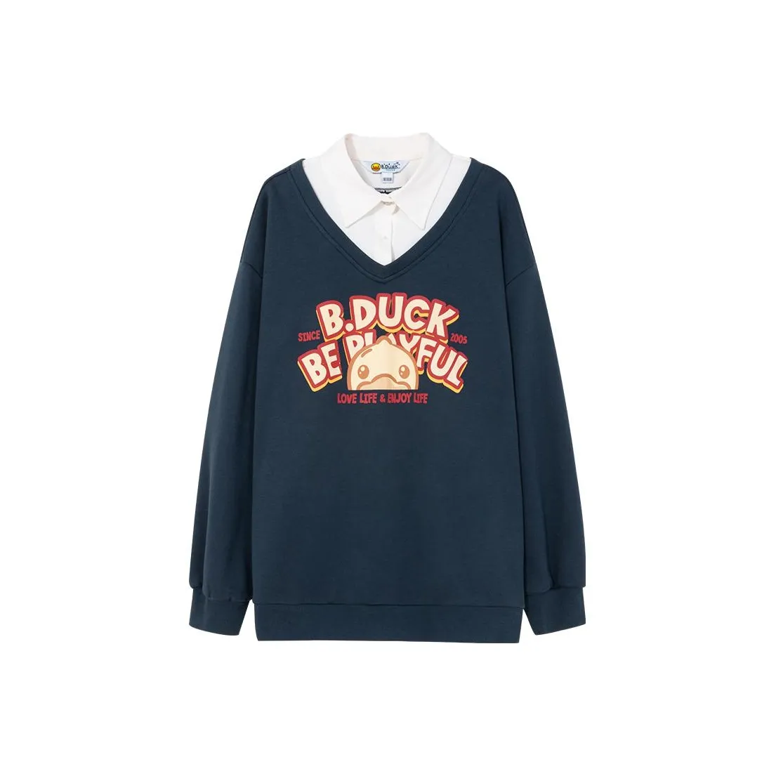 B.Duck Sweatshirt Women's Navy Blue