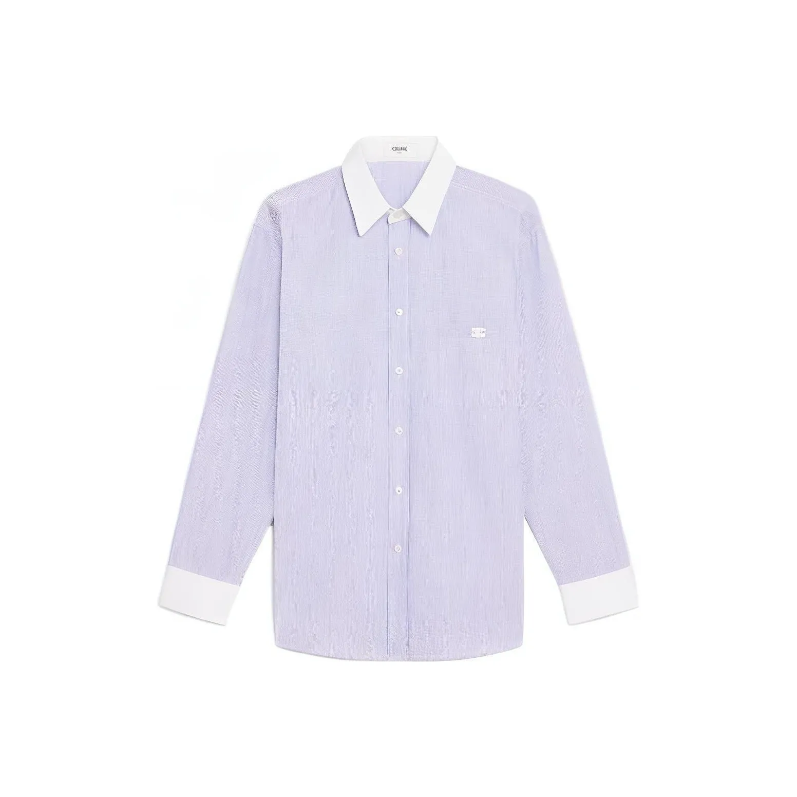 CELINE Oversized Shirt In Striped Chambray Cotton